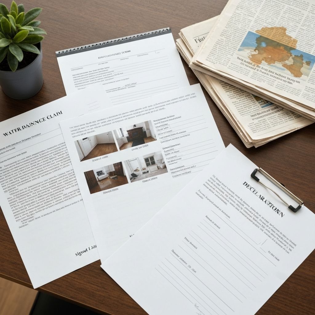 Insurance claim documentation water damage